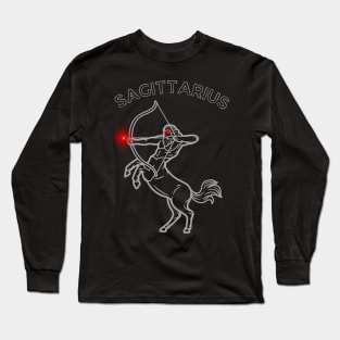 Sagittarius | Evil Red Eyed Centaur Long Sleeve T-Shirt